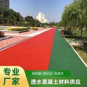 C20 C25透水混凝土天然露骨透水地坪 透水地坪材料 彩色透水砼 無(wú)沙透水混凝土廠家