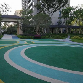 達(dá)州市 透水混凝土盲道 透水混凝土步道 透水砼路面 材料廠家直銷